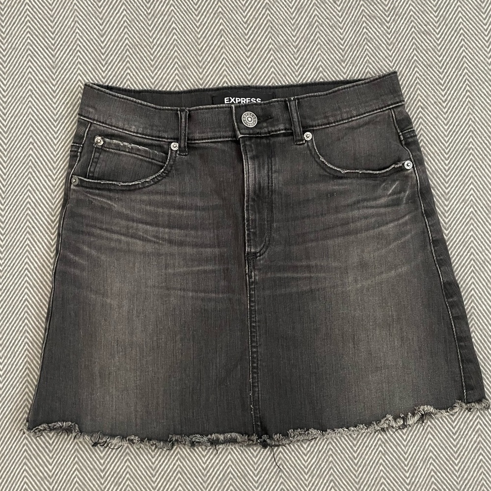 EXPRESS BLACK DENIM SKIRT